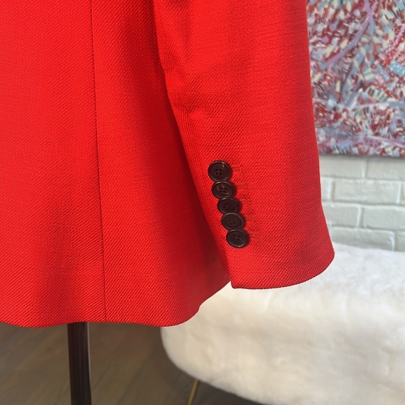 Veronica Beard Long Red Dicky Jacket Sz 4 - Picture 4 of 8